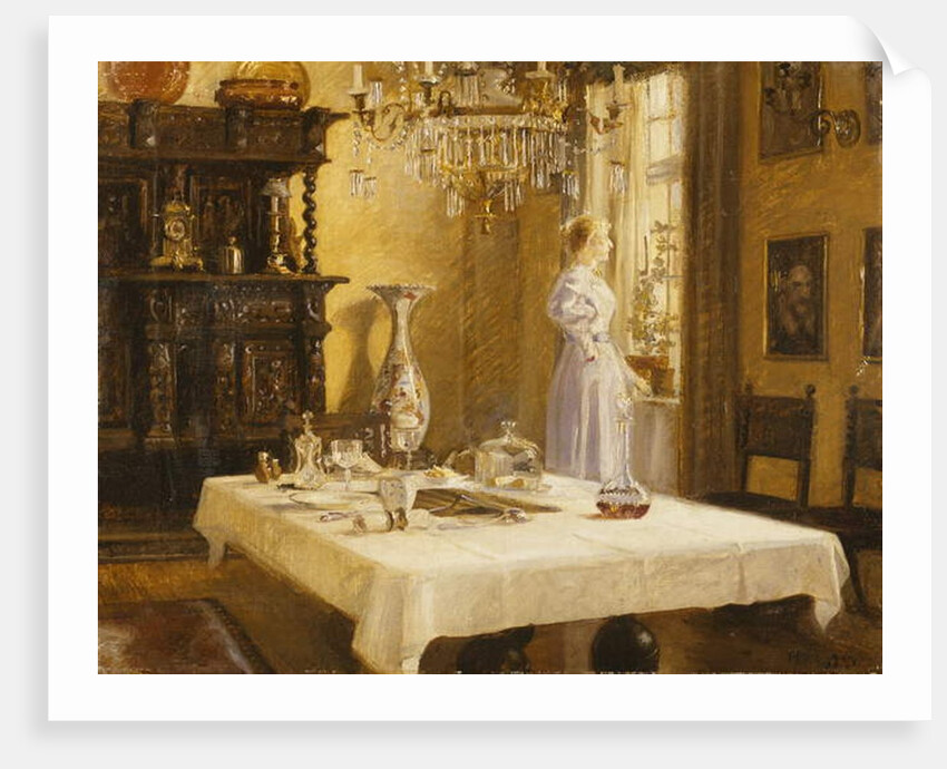 The Late Arrival, 1894 by Hans Nikolaj Hansen