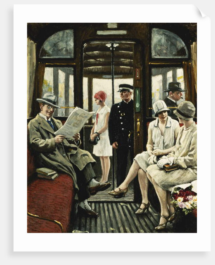 On the Tram by Paul Fischer
