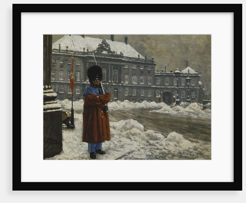 A Royal Life Guard on Duty Outside the Royal Palace Amalienborg, Copenhagen by Paul Fischer
