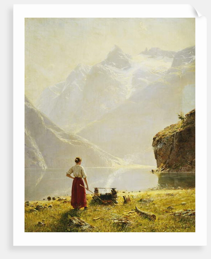 A Summer Day on a Norwegian Fjord by Hans Dahl