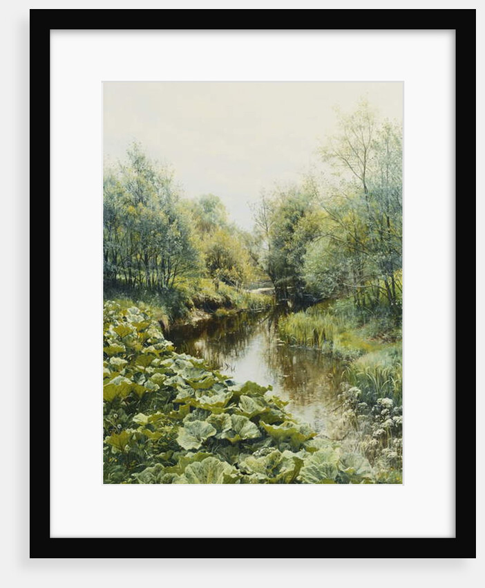 Summerday at the Stream; Sommerdag ved Aen, 1909 by Peder Monsted