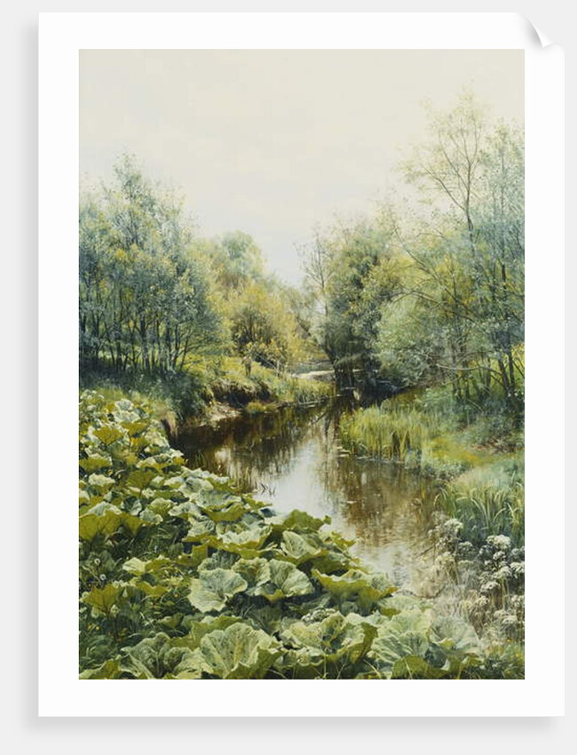 Summerday at the Stream; Sommerdag ved Aen, 1909 by Peder Monsted