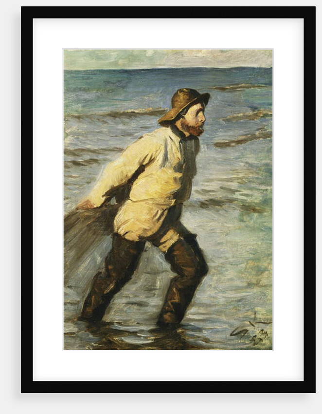 A Fisherman Hauling in his Nets, 1883 by Peder Severin Kroyer