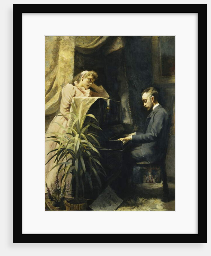 At the Piano, 1891 by Emma Sparre
