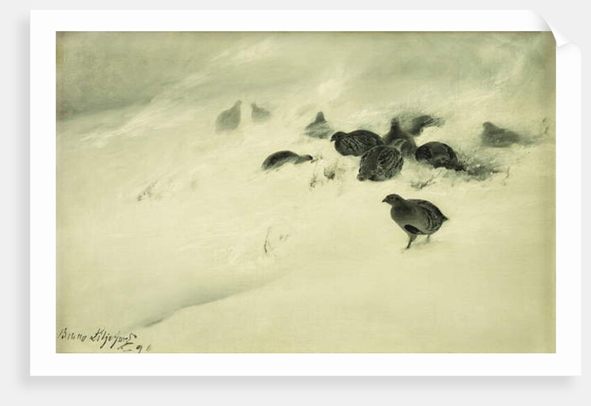 Grouse in a Snow Storm, 1890 by Bruno Andreas Liljefors