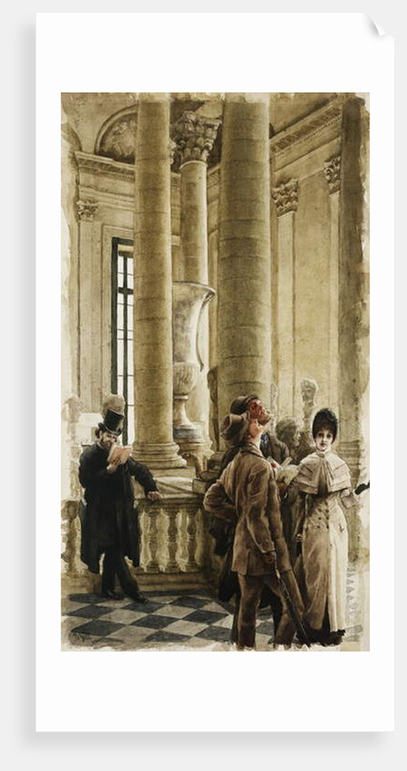 The Louvre; Au Louvre, c.1879-80 by James Jacques Joseph Tissot