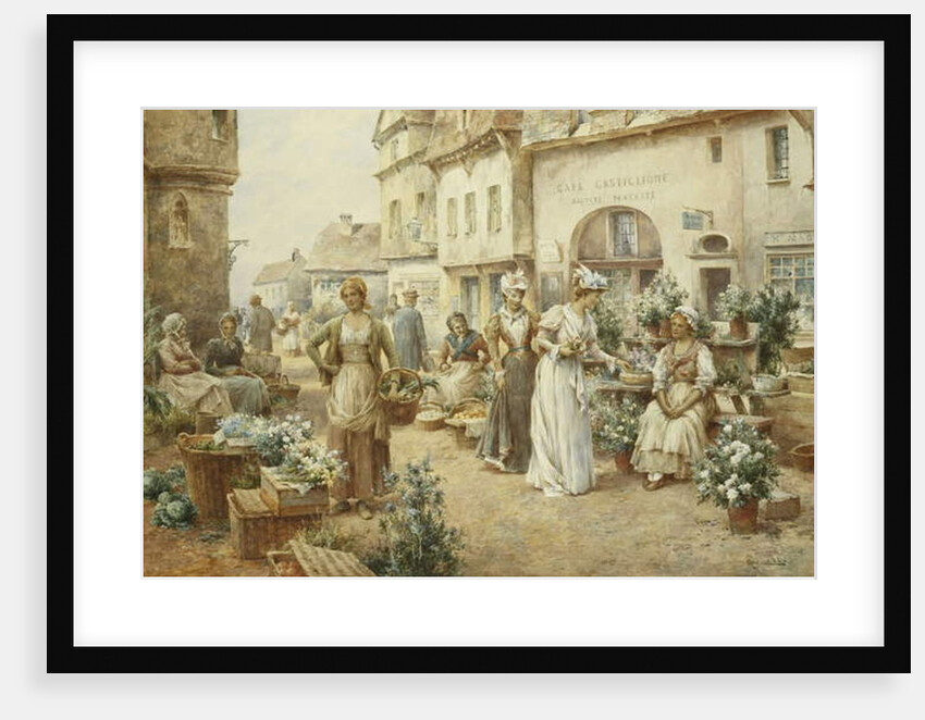 A Flower Market, France, 1900 by Alfred Jr. Glendening