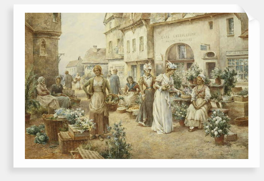 A Flower Market, France, 1900 by Alfred Jr. Glendening