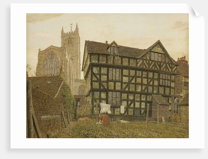 Church and Ancient Uninhabited House at Ludlow, 1871-72 by George Price Boyce