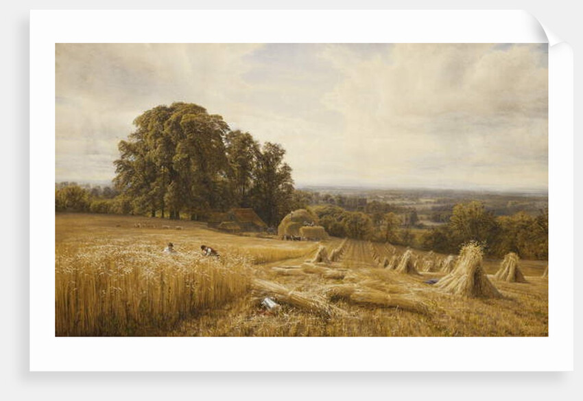 An Extensive Landscape with Harvesters, 1873 by Edmund George Warren