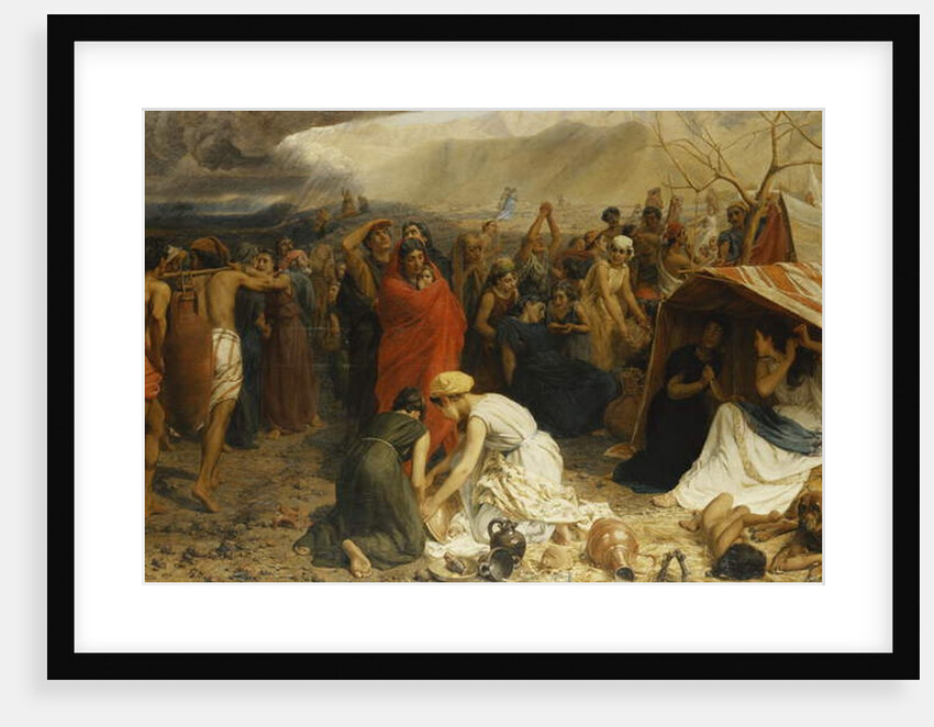 Refugees from Pompeii, AD 79, 1873 by Francis William Topham