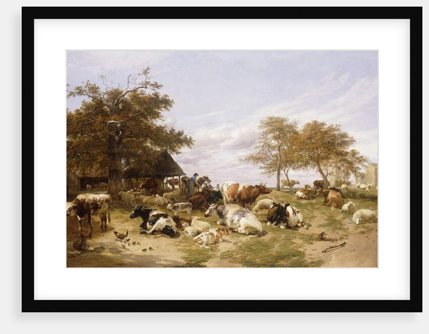 A Dairy Farm on the Marshes, East Kent, 1859 by Thomas Sidney Cooper
