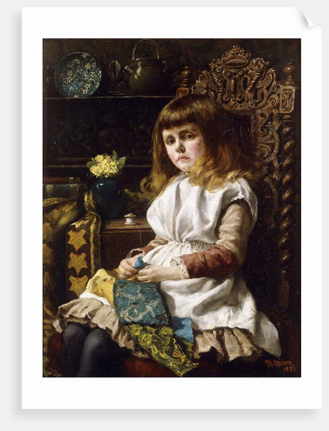 Tired Fingers, 1881 by Madena Moore