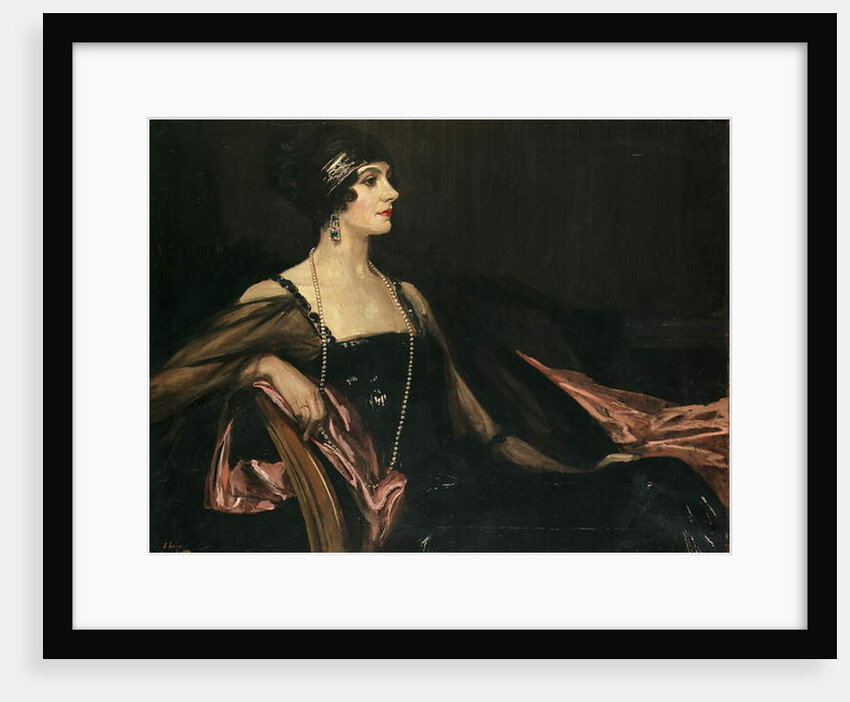 A Lady in Black: Portrait of Jean Ainsworth, Viscountess Massereene and Ferrard, 1917 by John Lavery