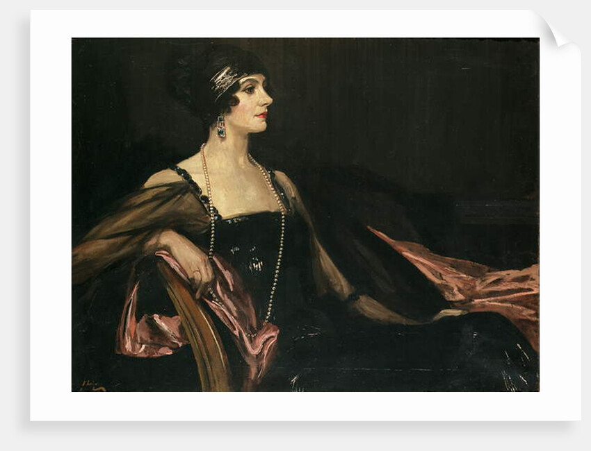 A Lady in Black: Portrait of Jean Ainsworth, Viscountess Massereene and Ferrard, 1917 by John Lavery