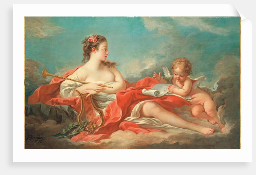 Erato, The Muse of Love Poetry by Francois Boucher