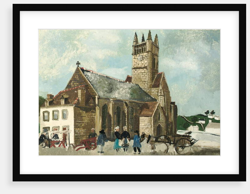 Church and Market, Brittany, 1930 by Christopher Wood