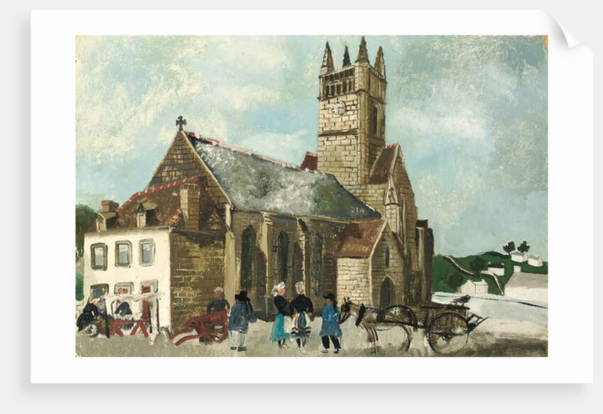 Church and Market, Brittany, 1930 by Christopher Wood