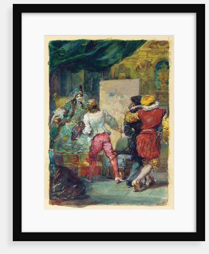 Moliere's 'Le Sicilien our l'Amour Peintre', Lemoisne, no.1357 by Eugene-Louis Lami