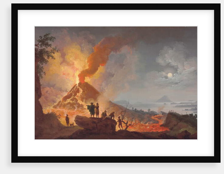 Mount Vesuvius erupting by night by Pierre Jacques Volaire
