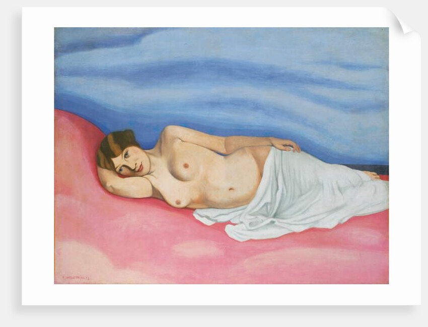 Reclining female nude, 1913 by Felix Edouard Vallotton