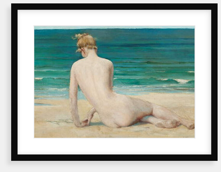 Nude seated on the shore, 1888 by John Reinhard Weguelin