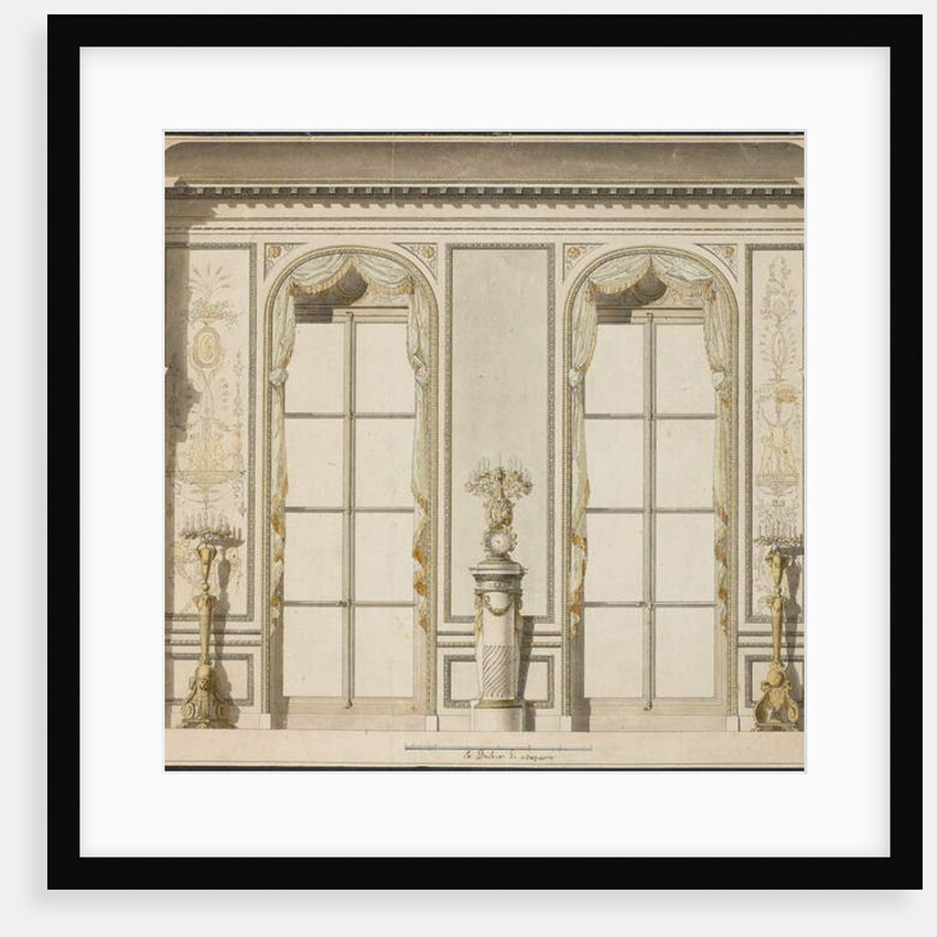 Architectural project for the Grande Galerie of the Hotel de Madame de Mazarin in Paris by Jean-Desmosthene Dugourc