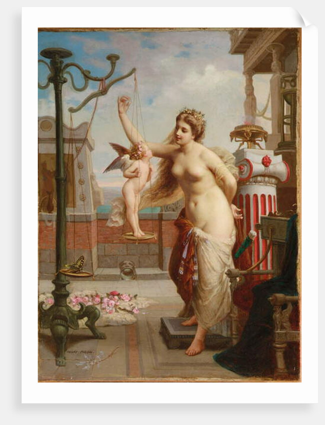 Weighing Cupid by Henri Pierre Picou