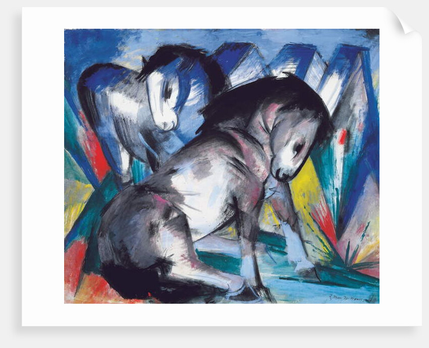 Two Horses, 1913 by Franz Marc