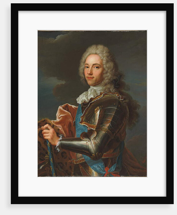 Portrait of the Duc de Broglie, in sash of the Order of Sainte Esprit, with baton of a Marshal of France by Hyacinthe (circle of) Rigaud