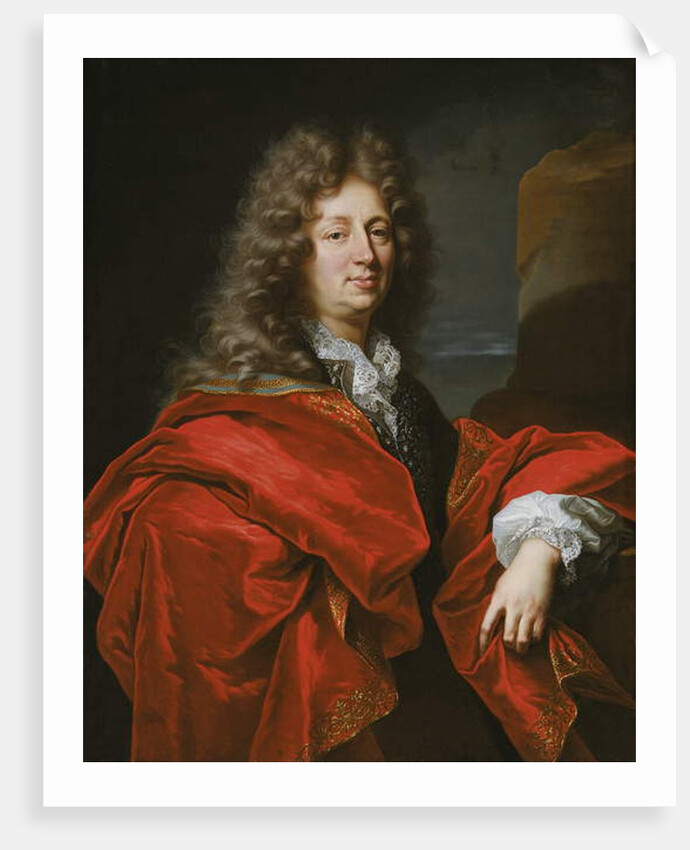 Portrait of a gentleman by Hyacinthe Francois Rigaud
