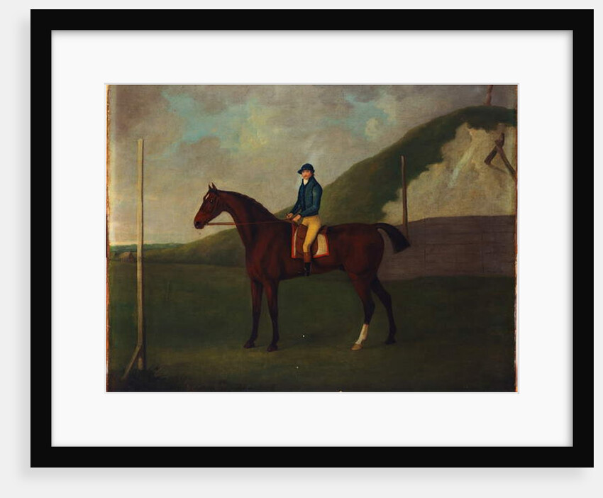 Creeper, A Bay Colt With Jockey Up At The Starting Post At The Running Gap In The Devils Ditch, Newmarket by John Nost Sartorius