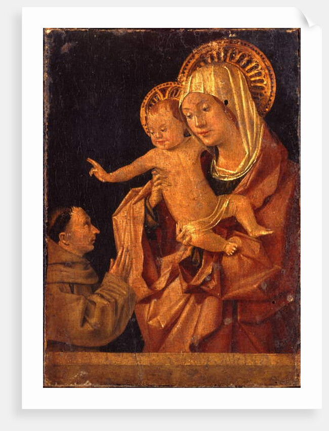 The Madonna and Child with a Franciscan monk in adoration by Antonello da Messina