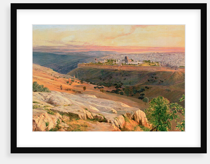 Jerusalem from the Mount of Olives, 1859 by Edward Lear