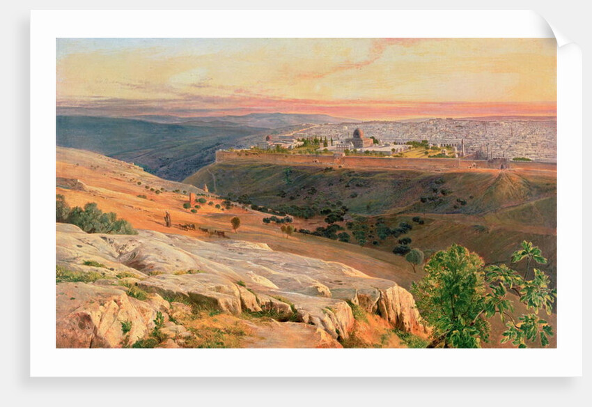 Jerusalem from the Mount of Olives, 1859 by Edward Lear