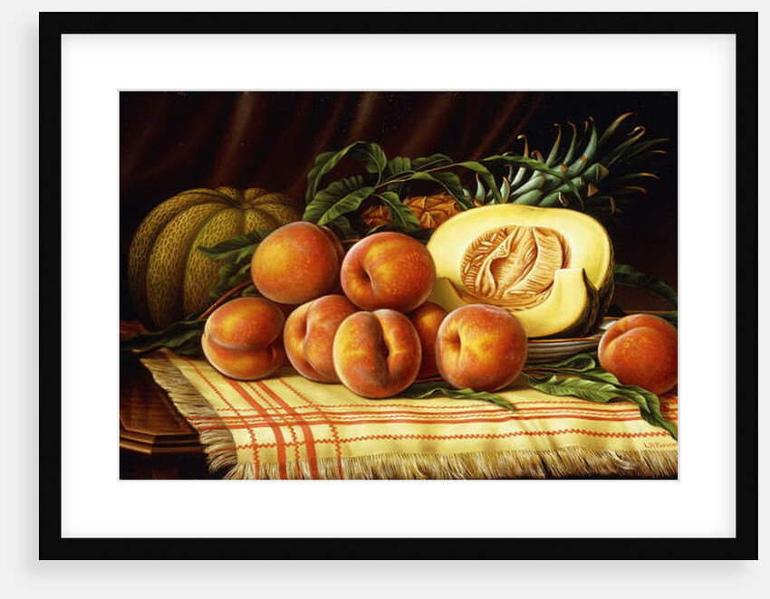 Melons, Peaches and Pineapple by Levi Wells Prentice