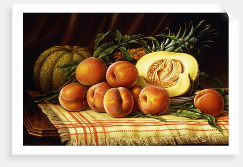 Melons, Peaches and Pineapple by Levi Wells Prentice