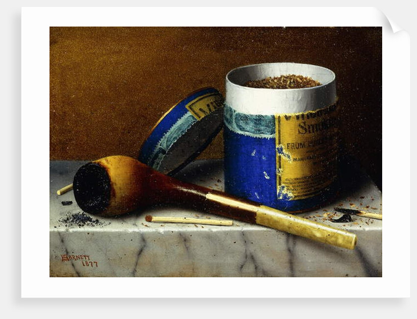 Tobacco and Pipe, 1877 by William Michael Harnett
