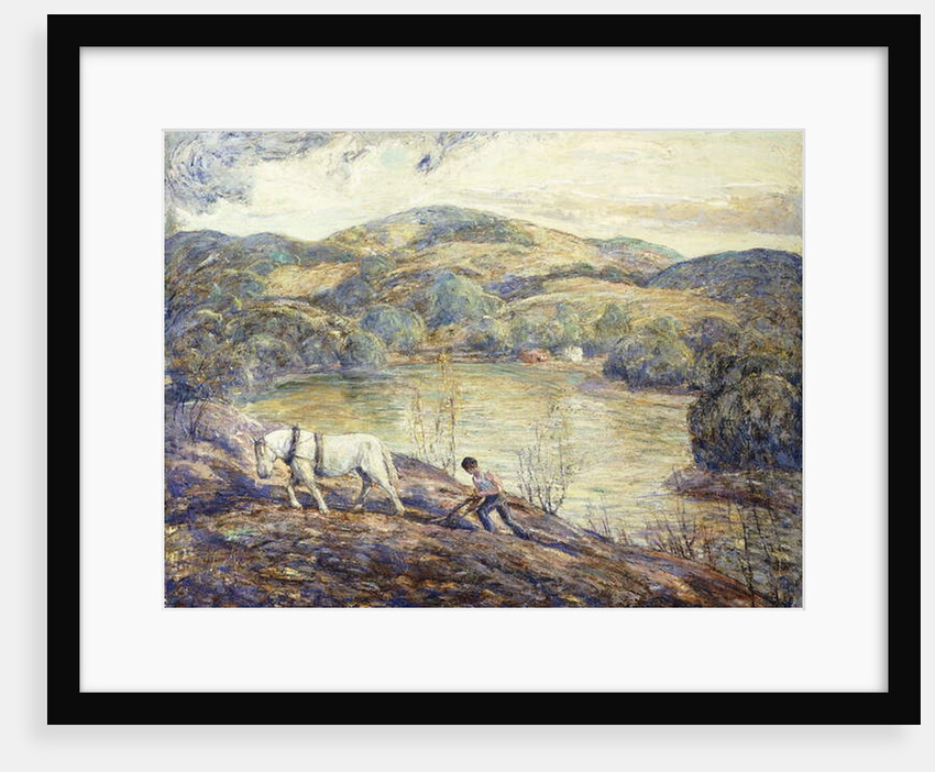 Ploughing by Ernest Lawson