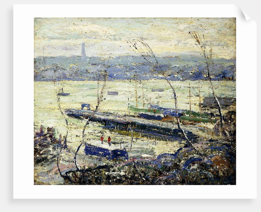 On the Hudson, by Ernest Lawson