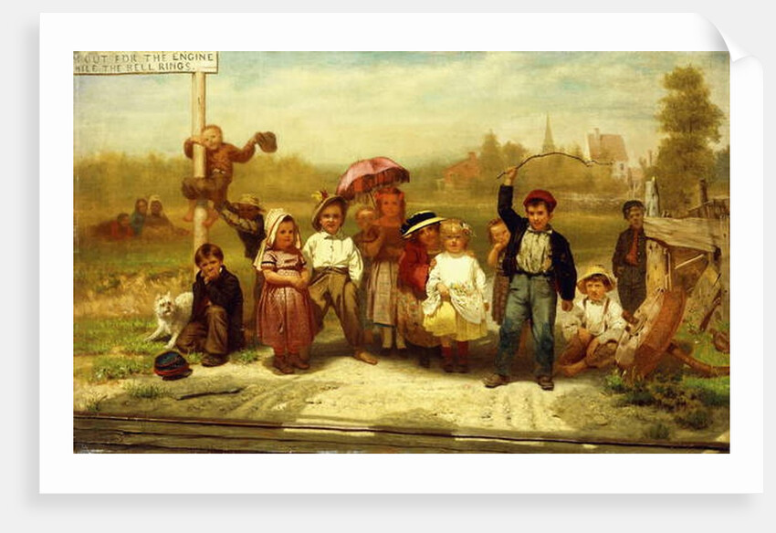 Look Out for the Engine While the Bell Rings, 1863 by John George Brown