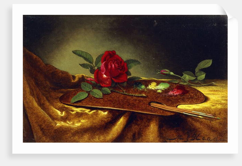 Roses on a Palette, 1880's by Martin Johnson Heade
