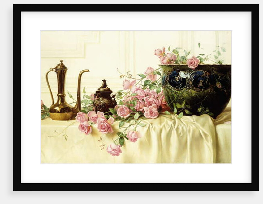 Pink Roses by Paul Alfred de Curzon