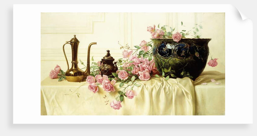 Pink Roses by Paul Alfred de Curzon