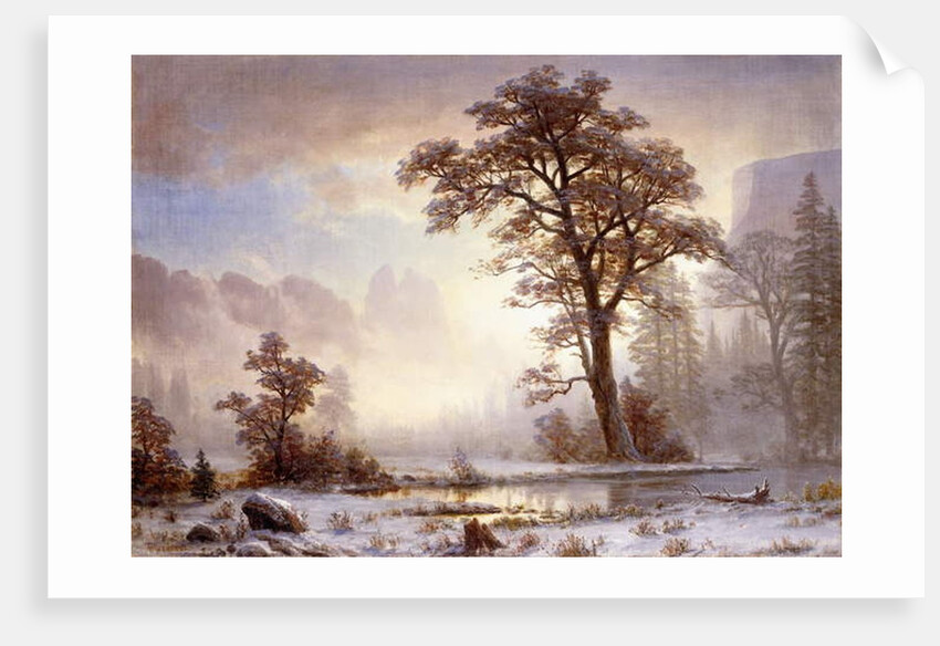Valley of the Yosemite -Snow Fall, by Albert Bierstadt