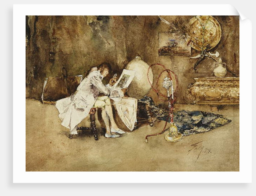 The Connoisseur of Watercolors, 1878 by Robert Frederick Blum