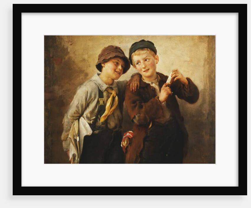 Two Boys with Harmonica by Karl Witkowski