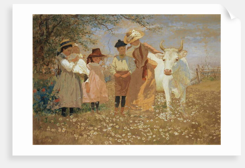 Family Group with Cow, c.1888 by Louis Comfort Tiffany