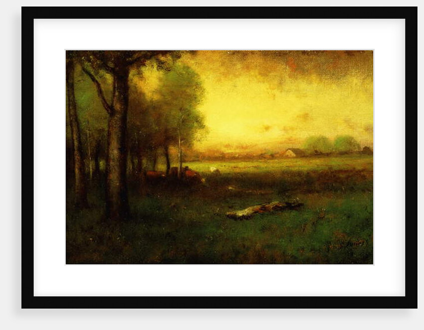 Cows Grazing at Sunset by George Snr. Inness