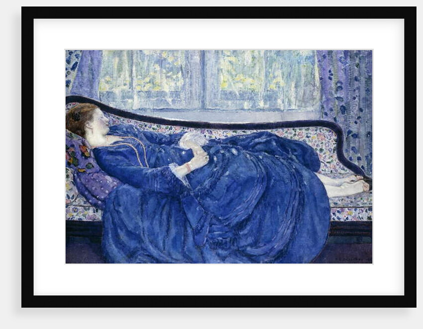 Girl in Blue, 1917 by Frederick Carl Frieseke